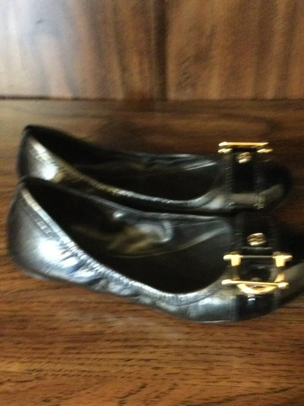 Tory Burch Noel ballet flats Black with gold-tone horsebit buckle US 6.5